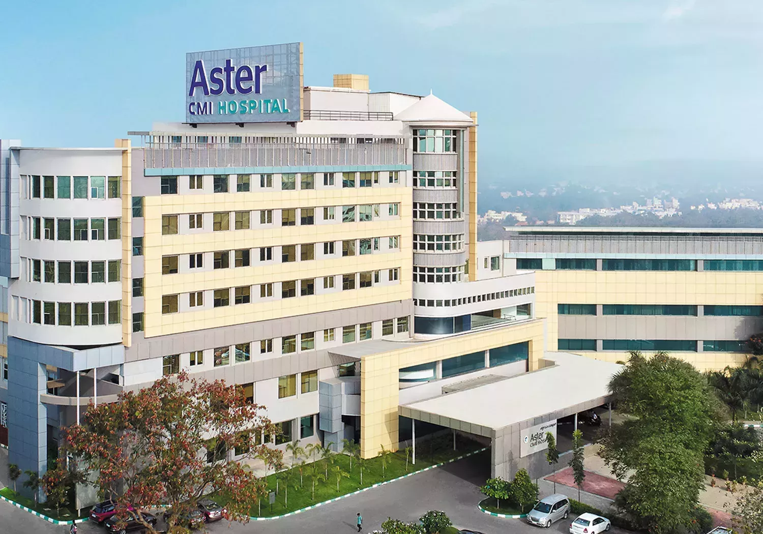 Aster hospital campus representing the Aster Hospitals network